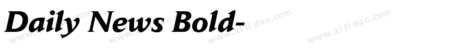 Daily News Bold字体转换